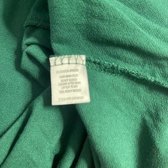Tresics blouse top knit shirt women's xxl 2x plus green emerald tunic light weig - Picture 7 of 16